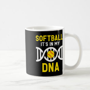 Softbal Is Mijn Dna Grappige Softbal Speler Vangba Koffiemok