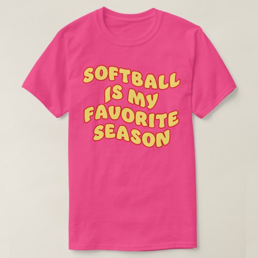 Softbal is mijn favoriete seizoen 2 t-shirt (Design voorkant)