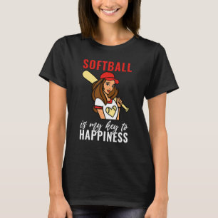 Softbal is mijn sleutel tot geluk   Softbal T-shirt