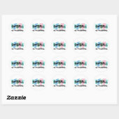 Softbal is voor altijd ronde sticker (Vel)