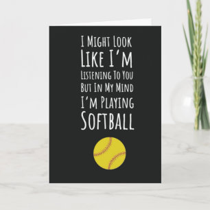 Softbal Kaarten Sport Atleet Grappig Team Spelers