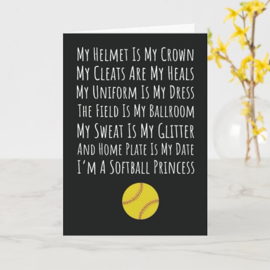 Softbal Kaarten Sporten Slagman Trending Atletisch (Gele Bloem)