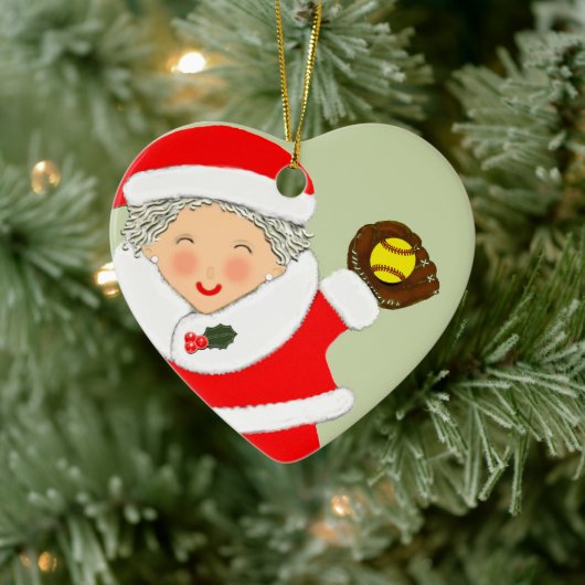 Softbal Kerst Geschenk Keramisch Ornament (Boom)