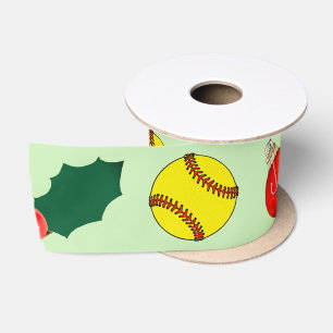Softbal Kerst Geschenk Satijnen Lint