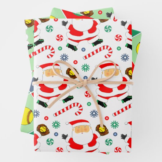 Softbal Kerstcadeau Inpakpapier Vel (In situ)