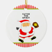 Softbal Kerstcadeau Keramisch Ornament (Voorkant)