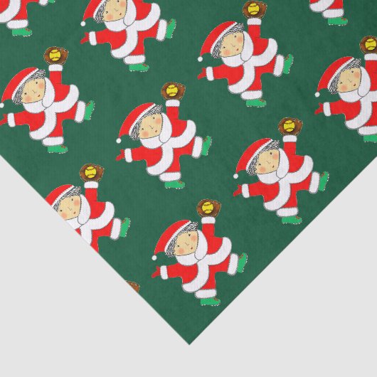 Softbal Kerstcadeau Tissuepapier (Detail)