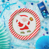 Softbal Kerstfeest Papieren Bordje (Feest)