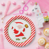 Softbal Kerstfeest Papieren Bordje (Feest)