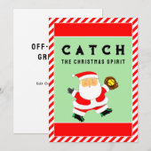 Softbal kerstkaart (Voorkant / Achterkant)