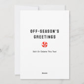Softbal kerstkaart (Achterkant)