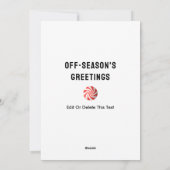 Softbal Kerstmis Feestdagenkaart (Achterkant)