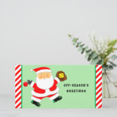 Softbal Kerstmis Feestdagenkaart (Staand voorkant)
