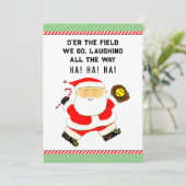 Softbal Kerstmis Feestdagenkaart (Staand voorkant)