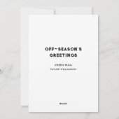 Softbal Kerstmis Feestdagenkaart (Achterkant)