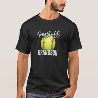 Softbal Kleinzoon Vintage Softbal Familie Bijpasse T-shirt