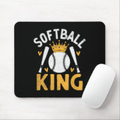 Softbal Koning Catcher Werper Softballer  Muismat (Met muis)