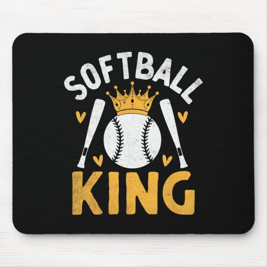 Softbal Koning Catcher Werper Softballer  Muismat (Voorkant)