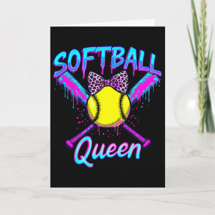 Softbal Koningin Grafisch Voor Vrouwen Meisjes Ijs Kaart
