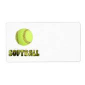 Softbal Label (Voorkant)