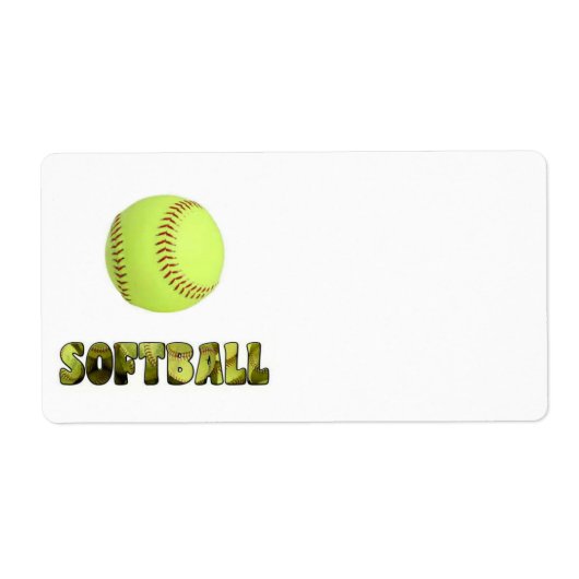 Softbal Label (Voorkant)