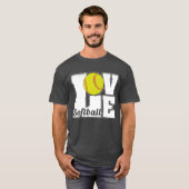 SOFTBAL LIEFDE cadeau T-shirt (Voorkant volledig)