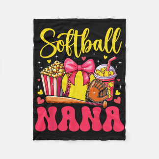 Softbal-liefhebbende Nana Moederdag Strikje Schatt Fleece Deken