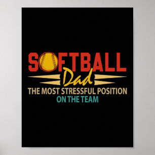 Softbal-liefhebbende vader meest stressvolle posit poster