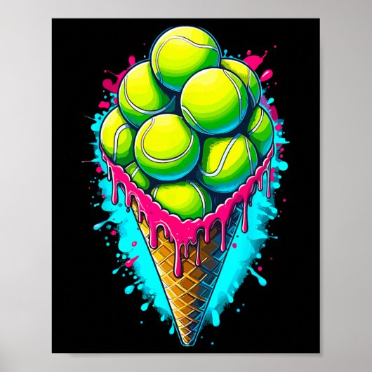 Softbal liefhebber Ijs dat drupt Softbal Poster (Voorkant)