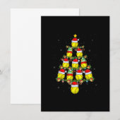 Softbal Liefhebber Kerstboom Lichtjes Santa Softba Kaart (Voorkant / Achterkant)