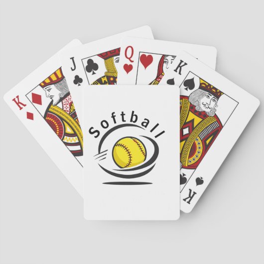 Softbal liefhebber pokerkaarten (Achterkant)