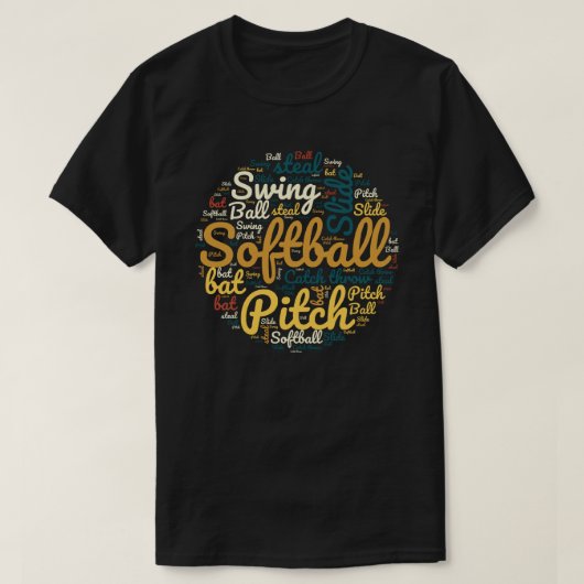 Softbal liefhebbers | Softbal Spelers Black Game D T-shirt (Design voorkant)