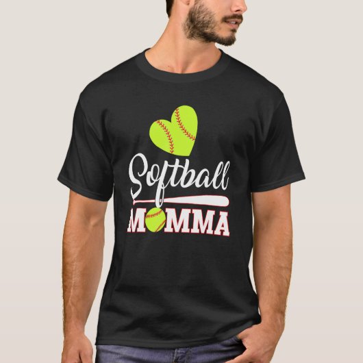 Softbal Mama Catcher Werper Moederdag Moeder T-shirt (Voorkant)