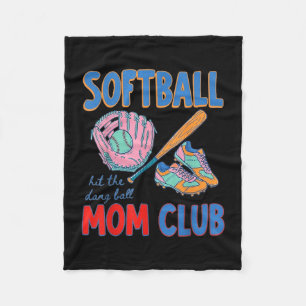 Softbal mama club sla de bal aan fleece deken