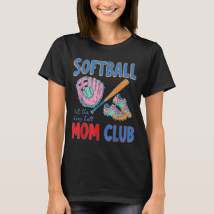Softbal mama club slaat die bal  t-shirt