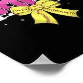 Softbal Mama Coquette Strikers Softbal Geruit Mama Poster (Hoek)