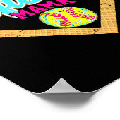 Softbal Mama Drip Grappige Speldag Softbal Ijs Poster (Hoek)