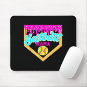 Softbal Mama Drip Ijs Druppelend Speldag Zacht Muismat (Met muis)