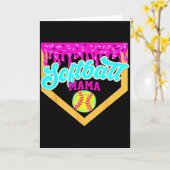Softbal Mama Drip Ijs Druppelend Speldag Zachte Kaart (Gele Bloem)