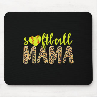 Softbal mama schattige cheeta Moederdag sport  Muismat