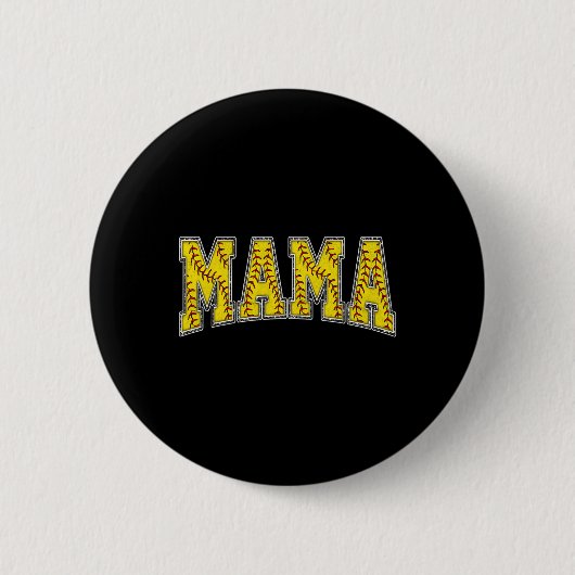 Softbal Mama Softbal Moeder Moederdag Vrouwen Trot Ronde Button 5,7 Cm (Voorkant)