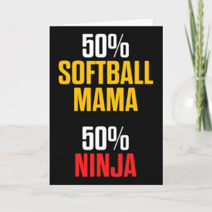 Softbal Mama Trots Moeder Teamspeler _1 Kaart