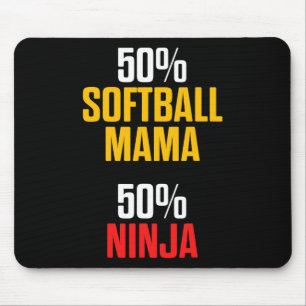 Softbal Mama Trots Moeder Teamspeler _1 Muismat