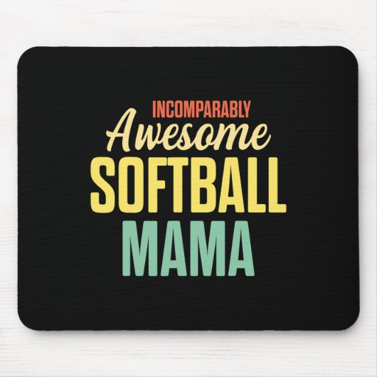 Softbal Mama Trots Moeder Teamspeler Muismat (Voorkant)