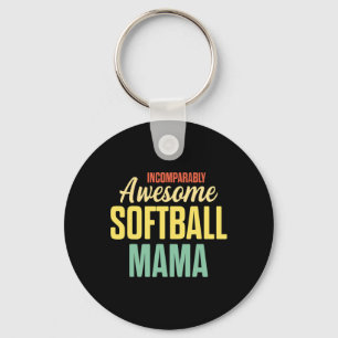 Softbal Mama Trots Moeder Teamspeler Sleutelhanger