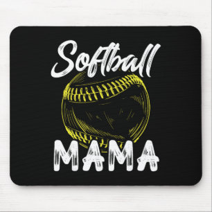 Softbal Mama Voor Vrouwen Familie Matching Spelers Muismat