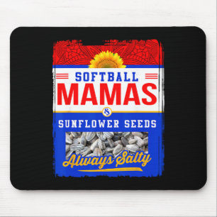Softbal Mama's En Zonnebloempitten Altijd Zout Sh Muismat