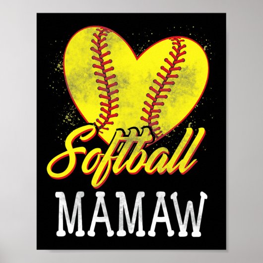 Softbal Mamaw Softbal Speler Poster (Voorkant)