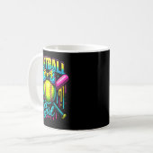 Softbal Meisje Drip Grappige Softbal Speler Koffiemok (Voorkant links)