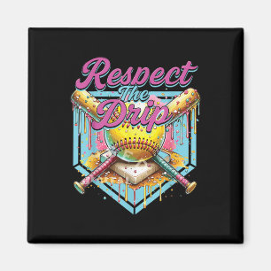 Softbal Meisje Ice Cream Softbal Drip Jeugd Respec Magneet